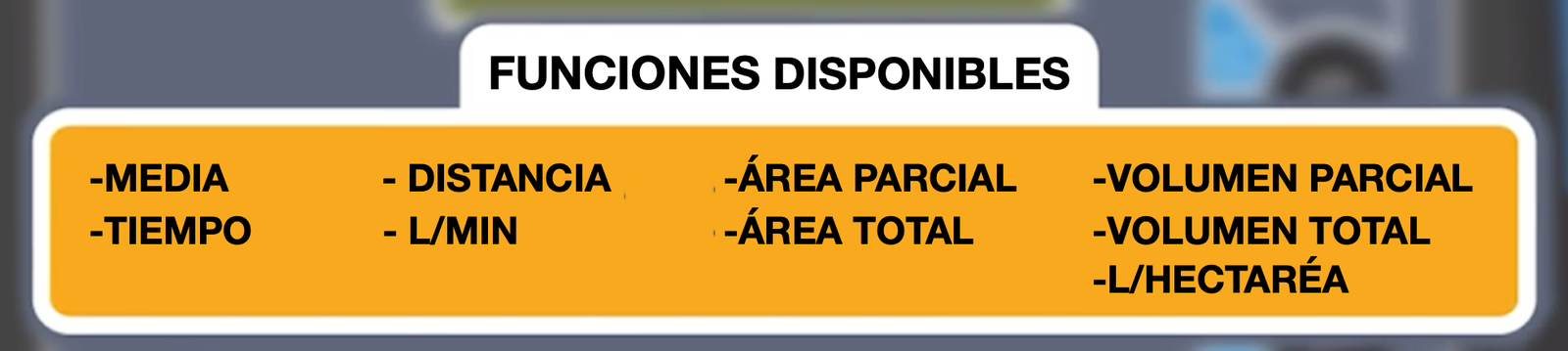 Funciones disponibles